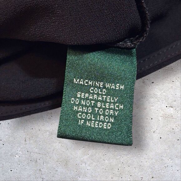 Lauren Ralph Lauren Tunic Key Hole Front Womens Petite Medium PM Black - Picture 9 of 9